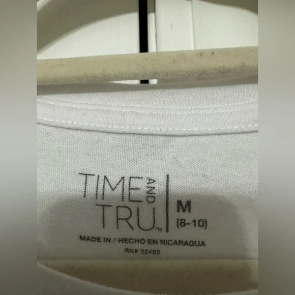 Iced Coffee Princess Graphic Long Sleeve Tee White Cotton Size M - Picture 6 of 7